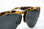 Erdem Sunglasses Black Gold Tortoise Shell and Grey