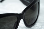 Erickson Beamon Ladies Sunglasses Oversized Black and Dark Grey
