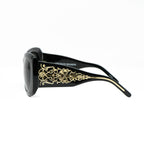 Erickson Beamon Ladies Sunglasses Oversized Black and Dark Grey