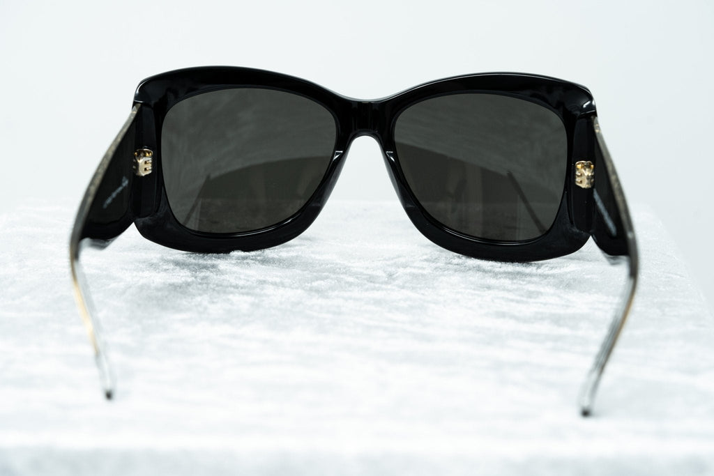 Erickson Beamon Ladies Sunglasses Oversized Black and Dark Grey