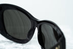 Erickson Beamon Ladies Sunglasses Oversized Black and Dark Grey
