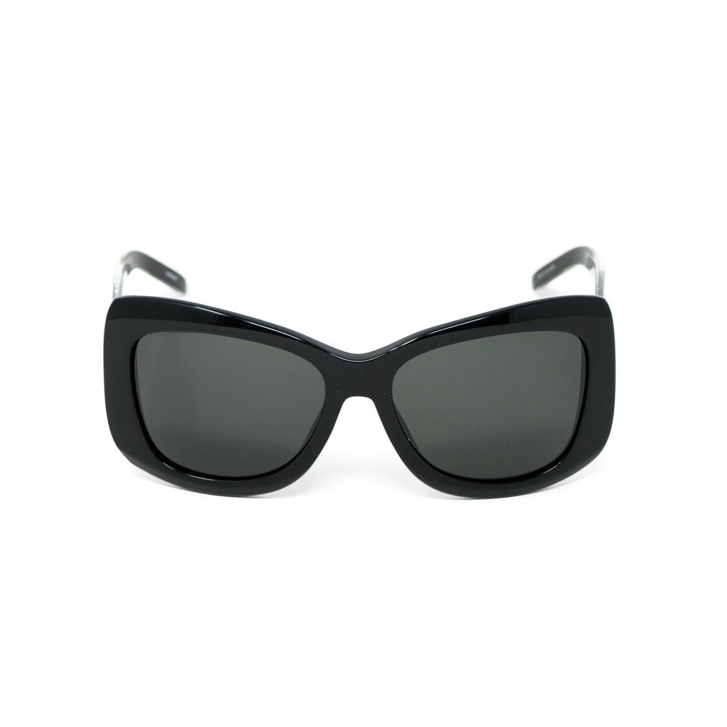 Erickson Beamon Ladies Sunglasses Oversized Black and Dark Grey