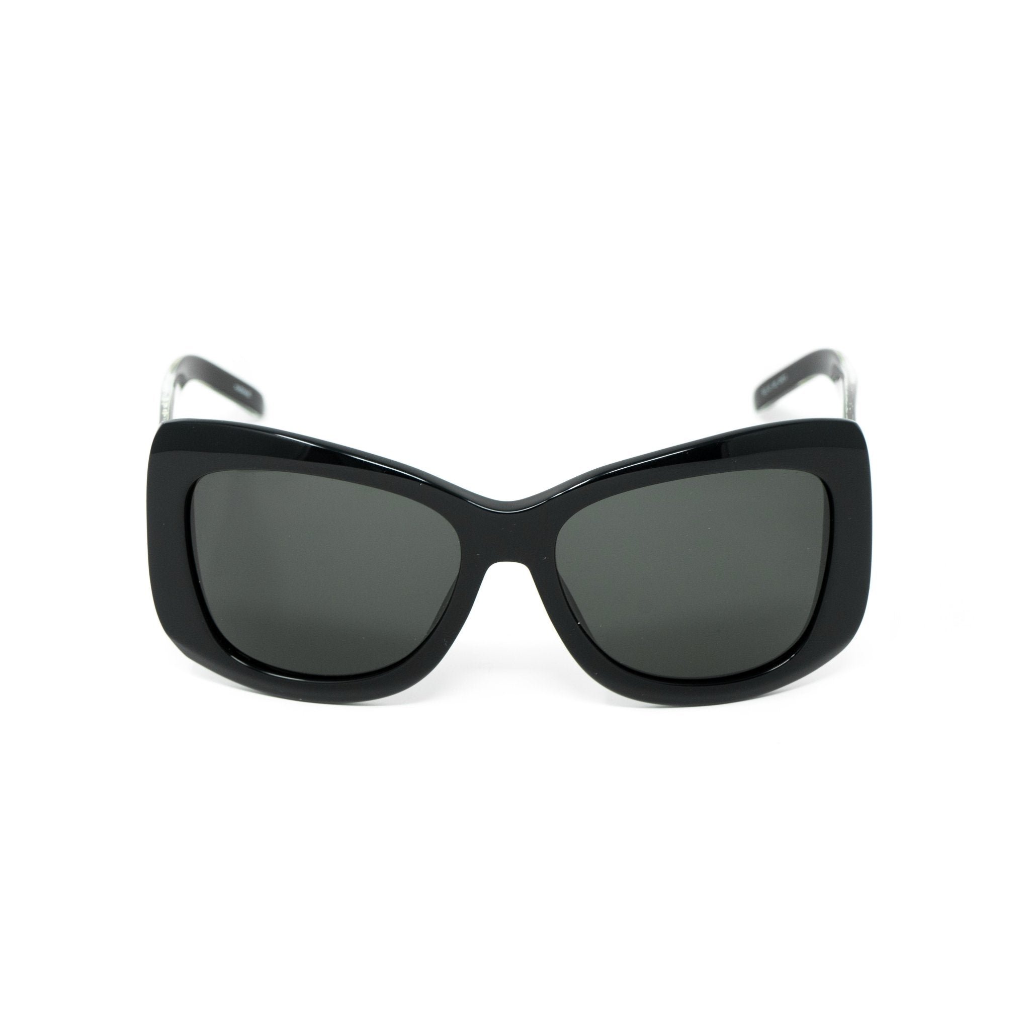 Erickson Beamon Ladies Sunglasses Oversized Black and Dark Grey