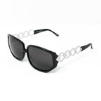 Erickson Beamon Sunglasses Rectangular Black and Dark Grey