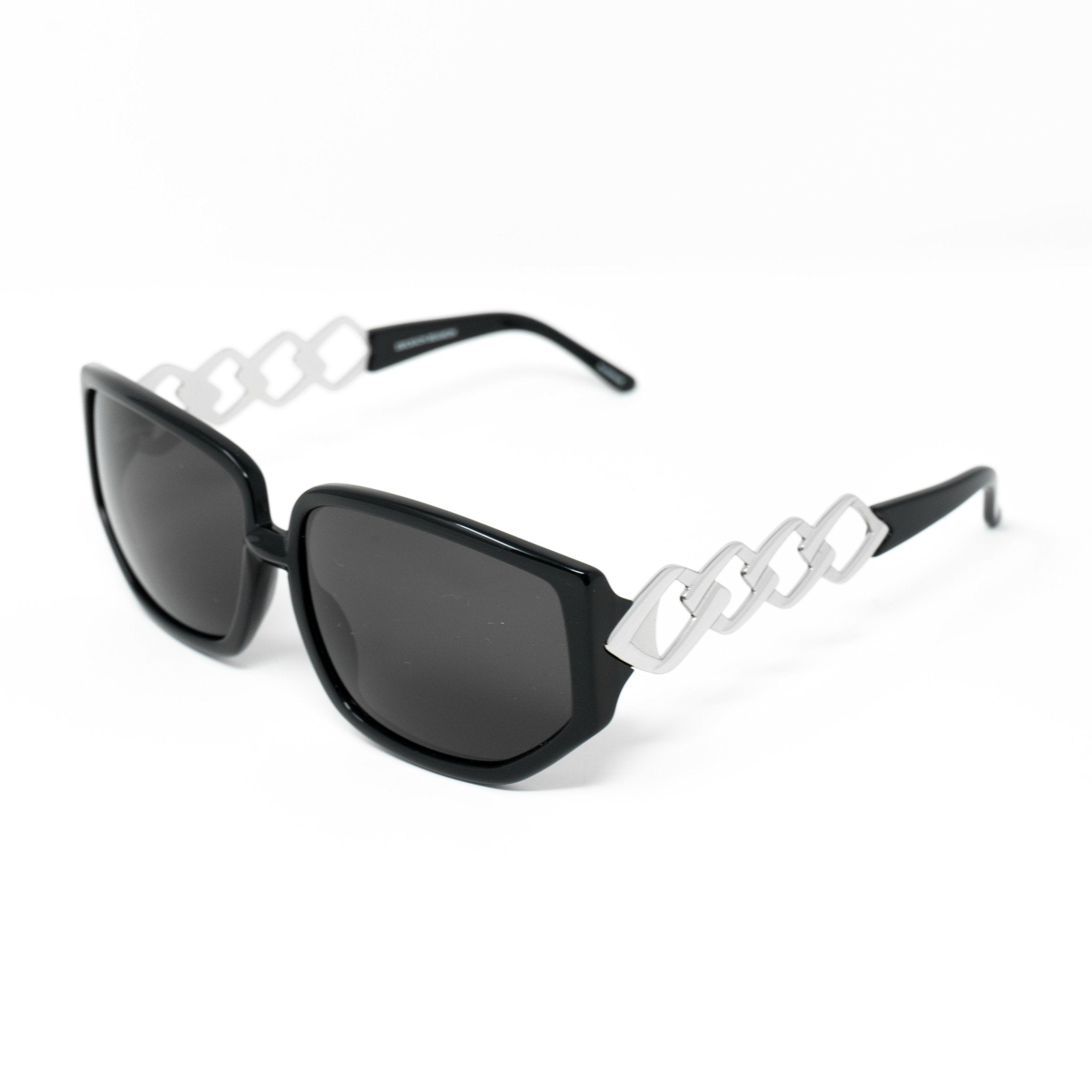 Erickson Beamon Sunglasses Rectangular Black and Dark Grey