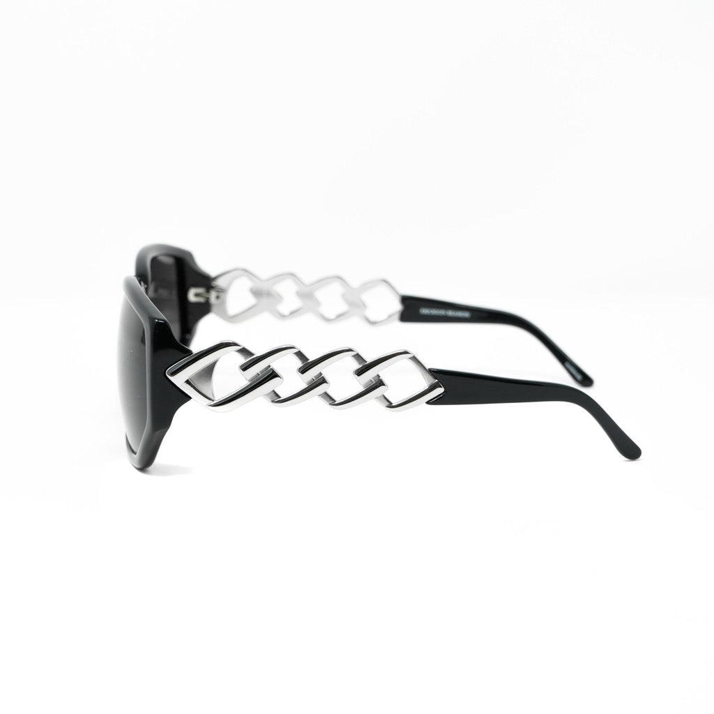 Erickson Beamon Sunglasses Rectangular Black and Dark Grey