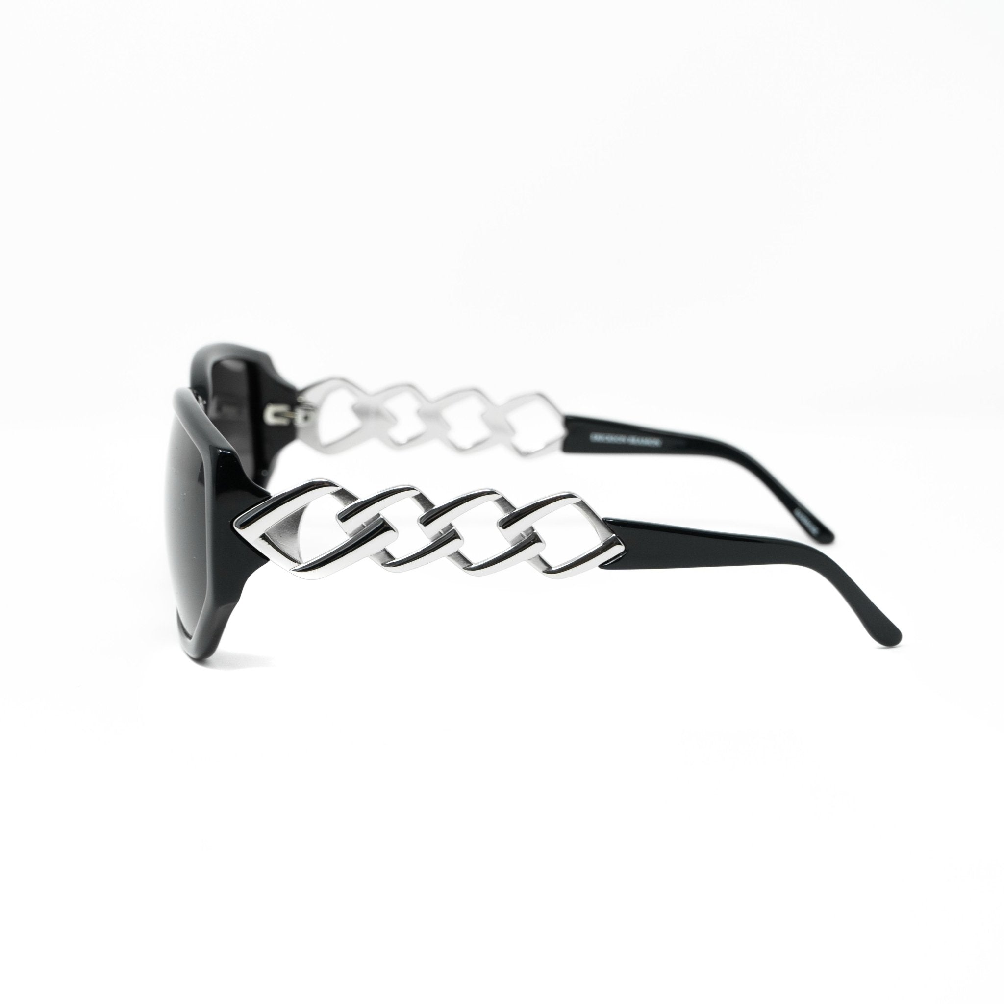 Erickson Beamon Sunglasses Rectangular Black and Dark Grey