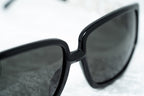 Erickson Beamon Sunglasses Rectangular Black and Dark Grey