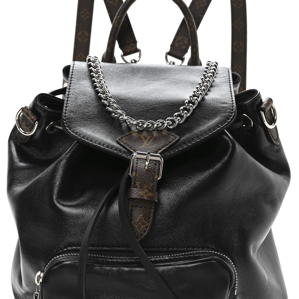 Lambskin Monogram Montsouris Vibe PM Black