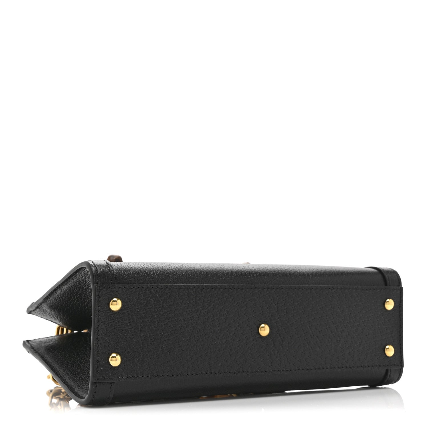 Textured Dollar Calfskin Web Small Diana Shoulder Bag  Black