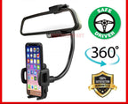 Universal 360° Car Rearview Mirror Mount Stand Holder Cradle For Cell Phone GPS