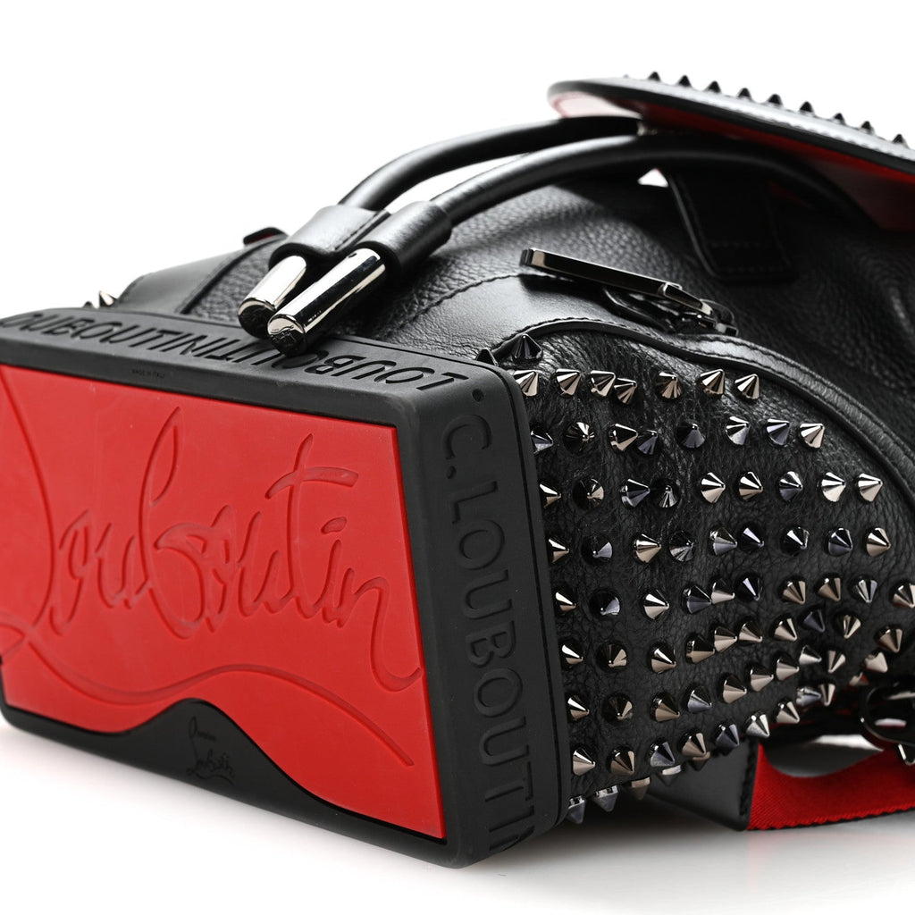 Calfskin Spiked Small Explorafunk Backpack Black