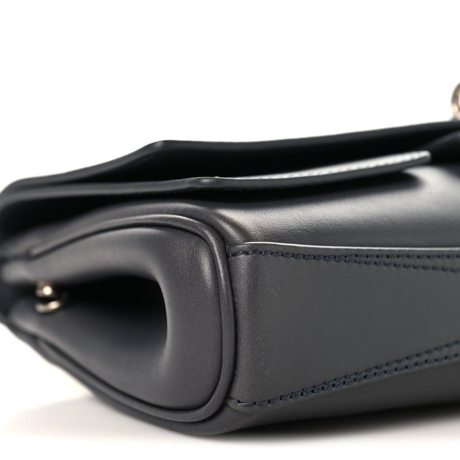 Smooth Calfskin Small Bel Air Clutch On Strap Grey