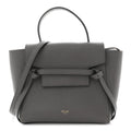 Grained Calfskin Nano Belt Bag Grey