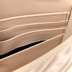 Nappa Matisse FF Embossed Wallet On Chain Baguette Camelia