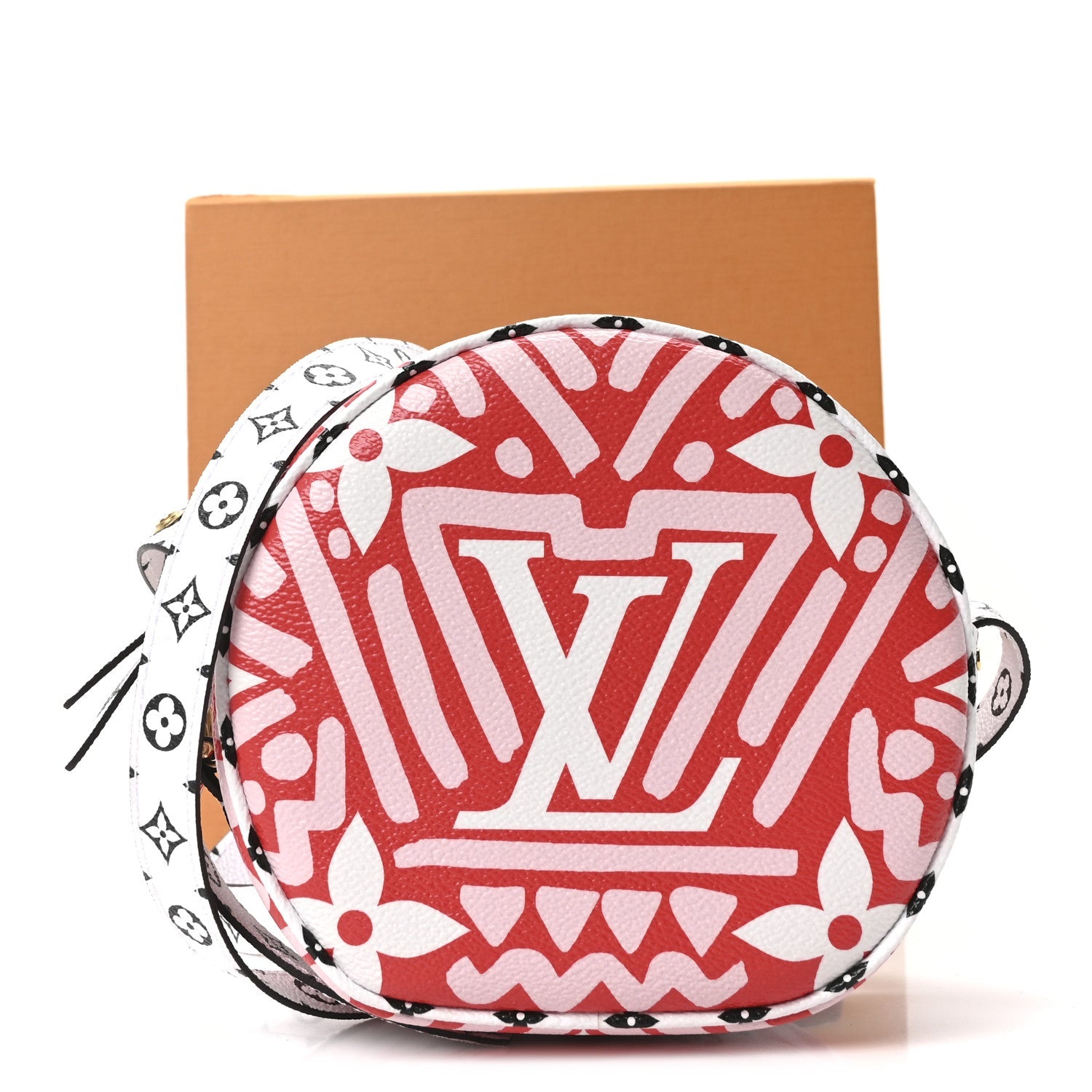 Monogram Giant Crafty Boite Chapeau Souple PM Rouge Rose Creme