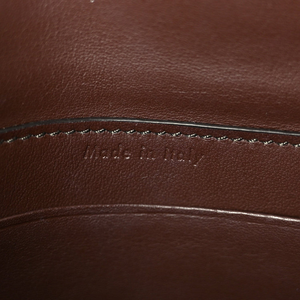 Crocodile Embossed Calfskin Mini Symmetrical Bag Brown