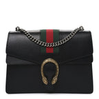 Calfskin Web Small Dionysus Shoulder Bag Black