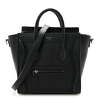 Drummed Calfskin Nano Luggage Black