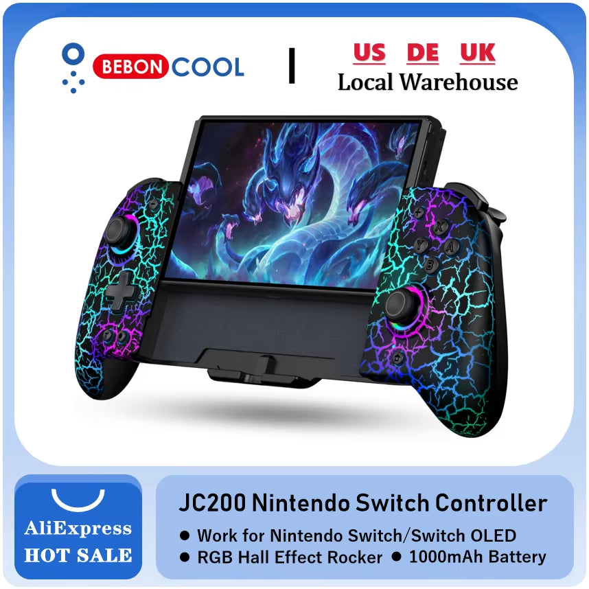 Switch Controller for Nintendo Switch and Switch OLED with Built-In 6-Axis Gyro and Ergonomic Handheld Grip