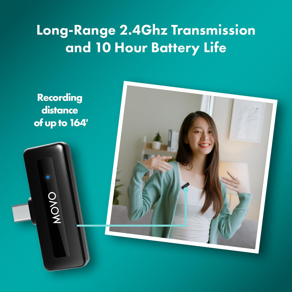 Movo Wireless Mini UC - Lav Mic System for USB-C