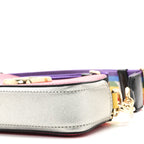 Saffiano Rainbow Strap Color Block Small Snapshot Camera Bag Pink Multicolor