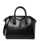 Shiny Lord Calfskin Small Antigona Black