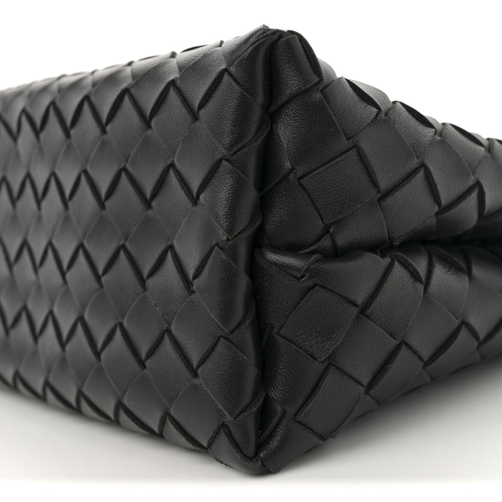 Nappa Intrecciato Small Andiamo With Chain Shoulder Bag Black
