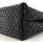 Nappa Intrecciato Small Andiamo With Chain Shoulder Bag Black