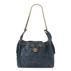 Suede Quilted Small Chanel 25 Handbag Blue