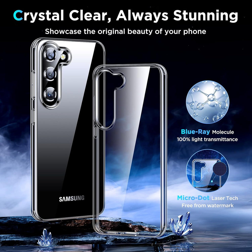 Entronix Case Compatible with Galaxy S22 - [Hard Back] Clear Cover