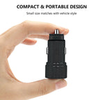Dual Port Usb Car Charger/ Adapter In Black (12Pcs)