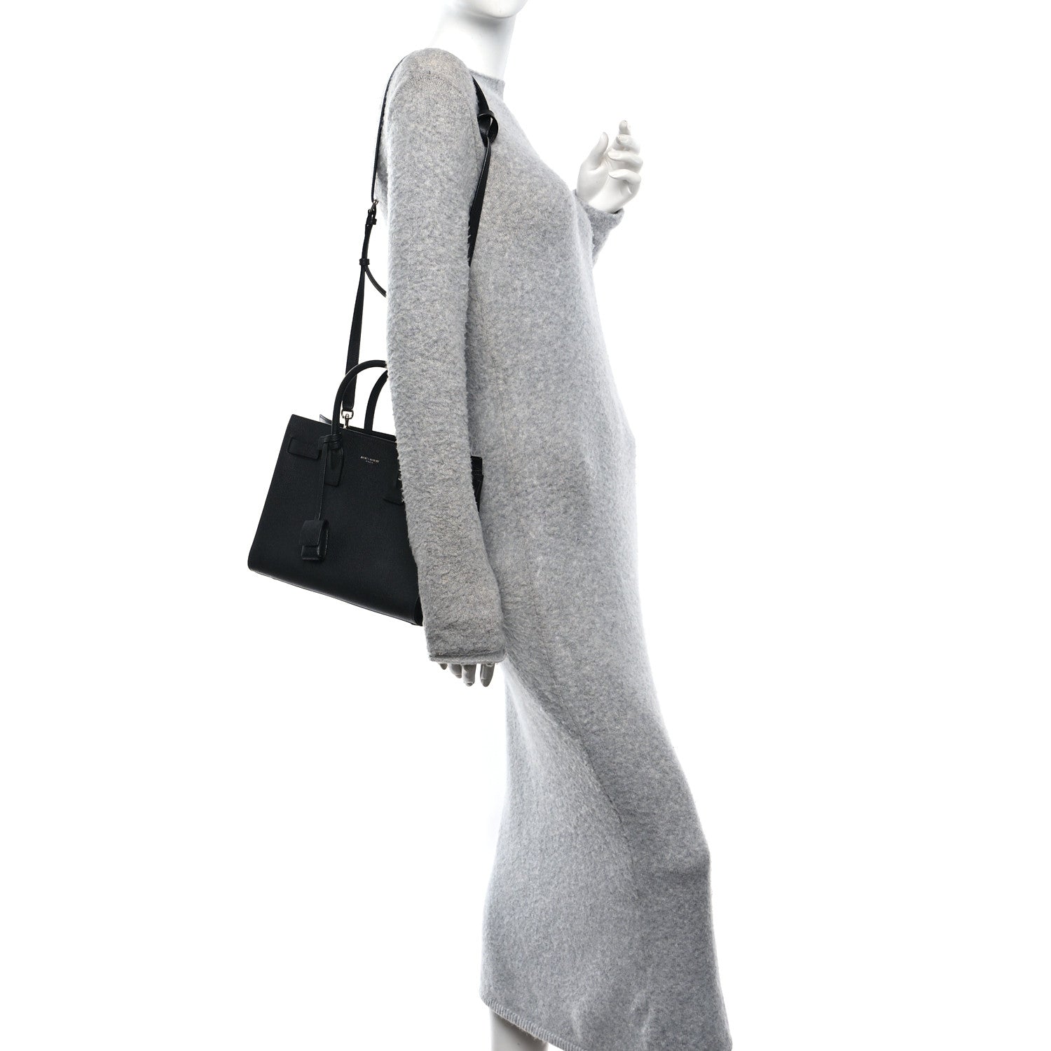 Grained Calfskin Small Sac De Jour Black