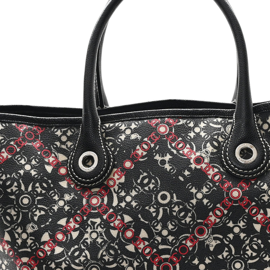 Coated Canvas Coco Small Tote Black
