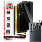 Entronix Anti-Spy Privacy Screen Protector & Camera Lens Protector Compatible with Galaxy S25 Ultra - 6-Piece Combo