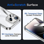 Entronix Bundle Compatible with iPhone 15 Pro Max - [Magnetic] Clear Case, 2 Clear Screen Protectors & 2 Camera Lens Protectors