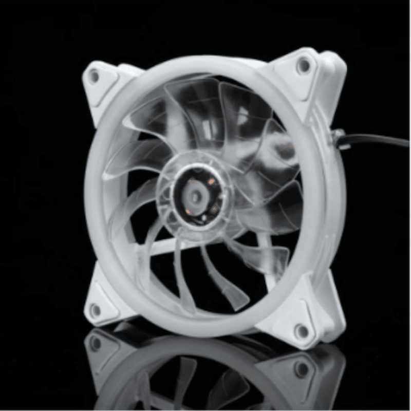 Computer Case Fan High-speed Chassis Fan 4.72inch Double-Sided Light-emitting Computer Mute Desktop Cooling Fan 16 Lights Fan 2000 Rpm 3pin+4pin