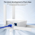 WiFi Extender Signal Booster, WiFi Repeater Dual Band 5GHz/2.4GHz, 1200Mbps WiFi Booster with Ethernet Port Compatible for More Devices