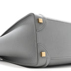 Baby Drummed Calfskin Micro Luggage Kohl