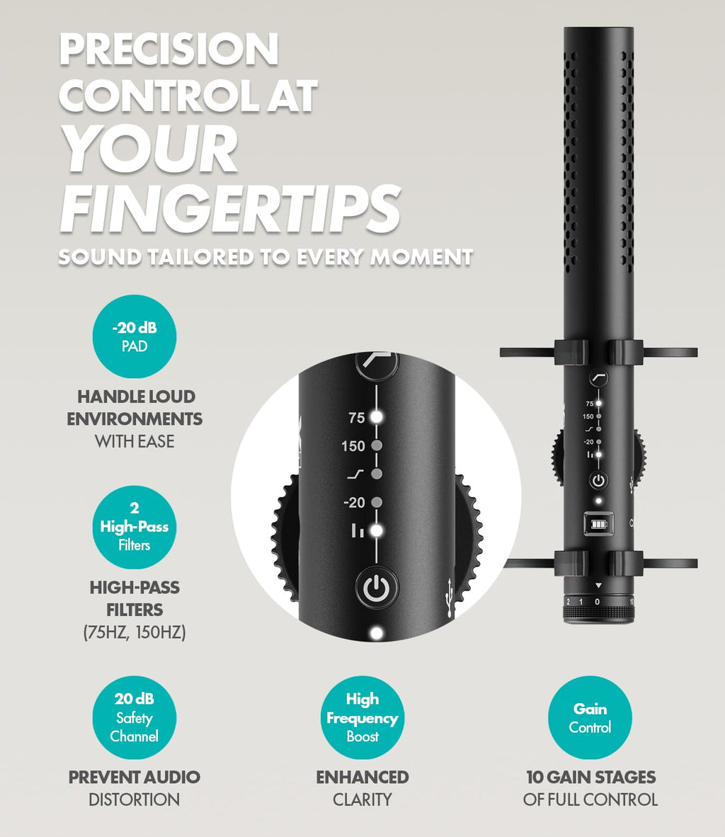 Movo X1 Supercardioid Shotgun Microphone