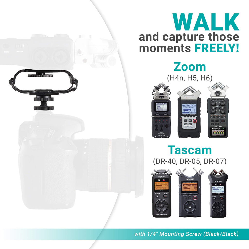 Movo SMM5-B Universal Mic and Recorder Shock Mount