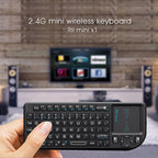 2.4G Mini Wireless Keyboard with Touchpad Mouse, Lightweight Portable Wireless Keyboard Controller with USB Receiver Remote Control for Windows/Mac/Android/PC/Tablet/TV/Xbox/PS3