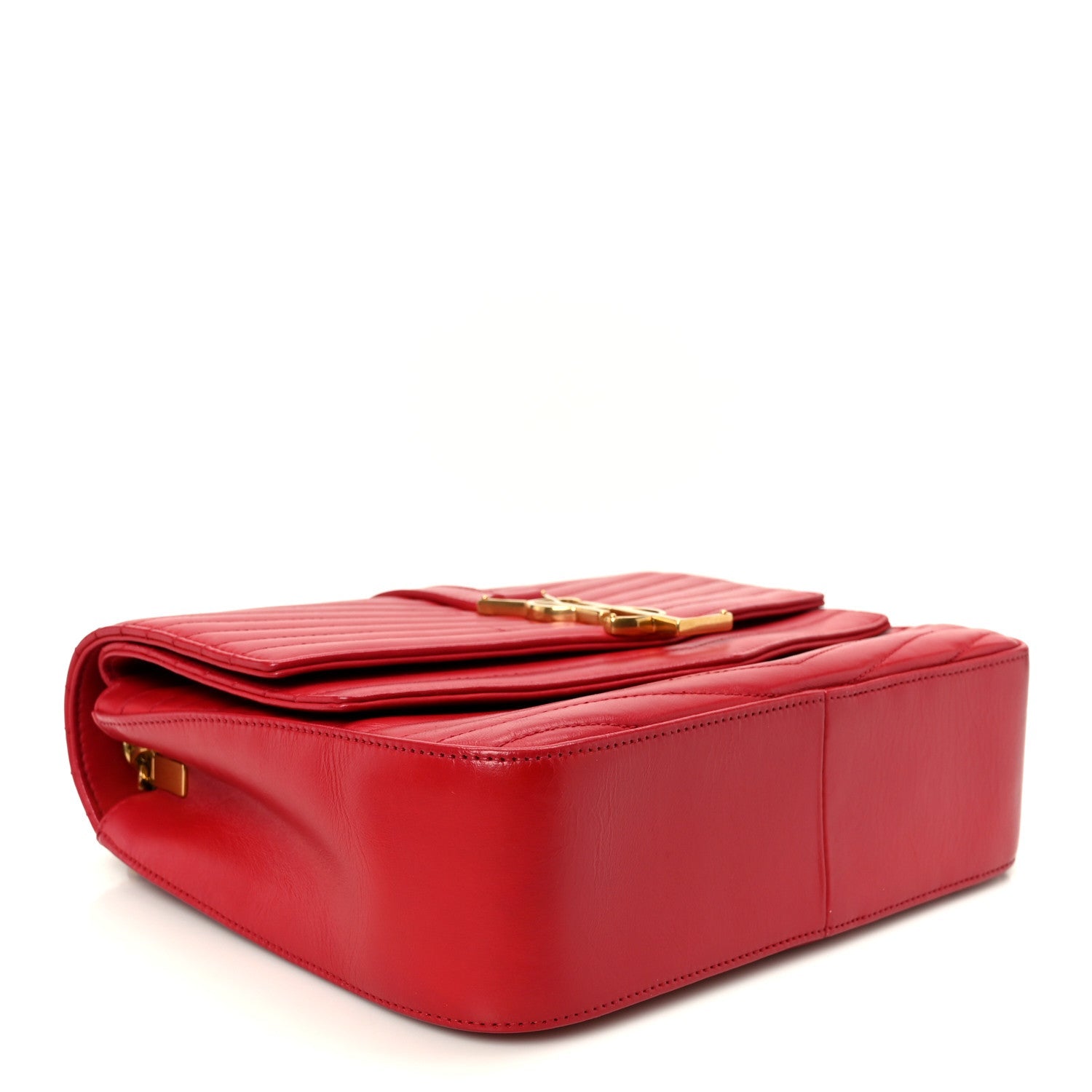 Lambskin Matelasse Chevron Monogram Medium Sulpice Bag Red