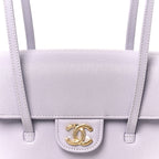 Shiny Caviar Mini Preppy Coco Shoulder Bag Purple
