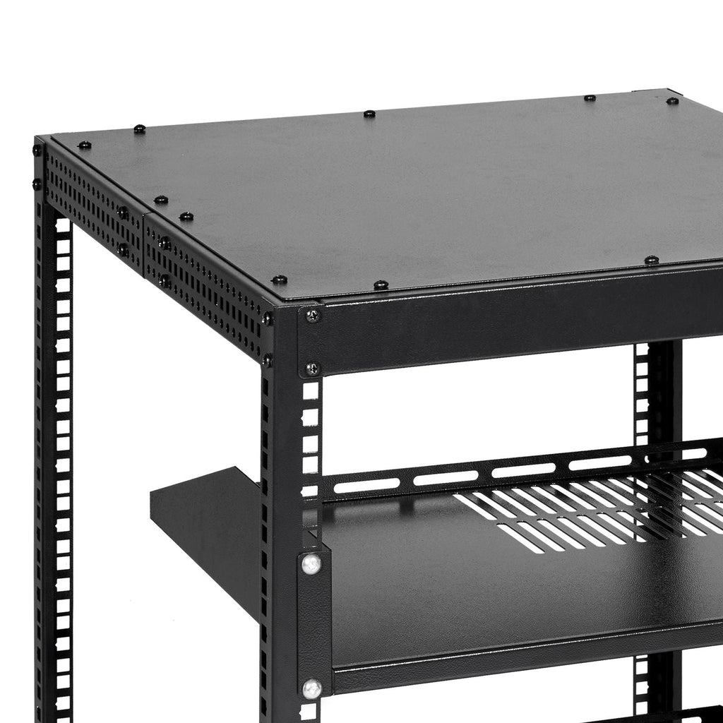 20U Open Frame Server Rack, 23-40 in Adjustable Depth, Free Standing or Wall Mount Network Server Rack, 4 Post AV Rack with Casters, Holds All Your Networking IT Equipment AV Gear Router Modem