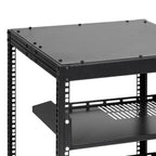 20U Open Frame Server Rack, 23-40 in Adjustable Depth, Free Standing or Wall Mount Network Server Rack, 4 Post AV Rack with Casters, Holds All Your Networking IT Equipment AV Gear Router Modem