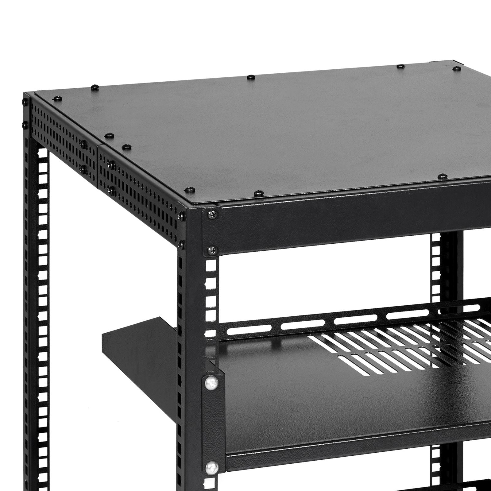 20U Open Frame Server Rack, 23-40 in Adjustable Depth, Free Standing or Wall Mount Network Server Rack, 4 Post AV Rack with Casters, Holds All Your Networking IT Equipment AV Gear Router Modem