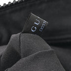 Nylon Monogram Small Flat Messenger Bag Black