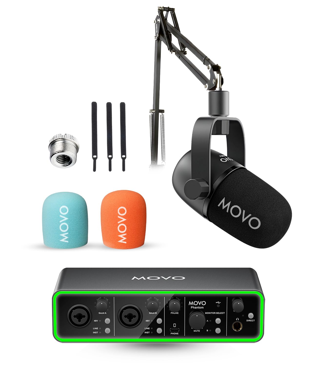 Movo Music USB Audio Interface Bundle