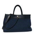 Felt Calfskin Oversized Iris Weekend Bag Midnight